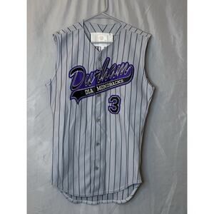 Durham DiaMondbacks Melchoirre 3 Pinstripe Vest Sz S Gray Don Teamwork Athletic